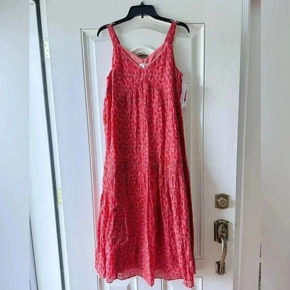 Joie NWT Women’s Dresses Joie Maxi‎ V-Neck Tank Dress Tea Rose Size Small
